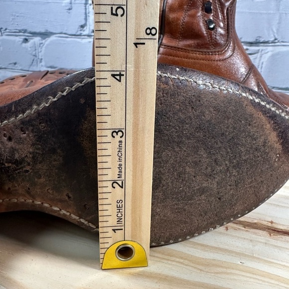 Durango Cowboy Boots Leather Brown Vintage Men’s 8 1/2 D (10.5 Women’s) 60s-70s - Picture 11 of 13